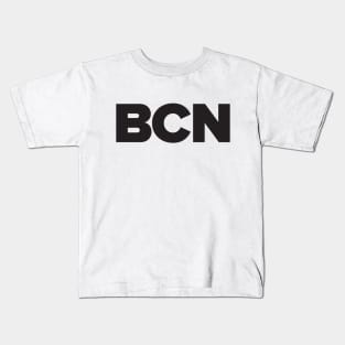 BCN - Barcelona proud city print - black Kids T-Shirt